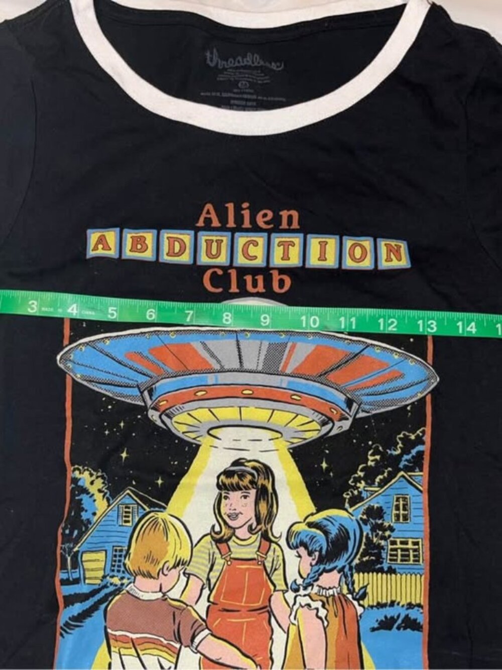 Alien Abduction Club Graphic Tee, Junior’s Medium - Picture 8 of 9